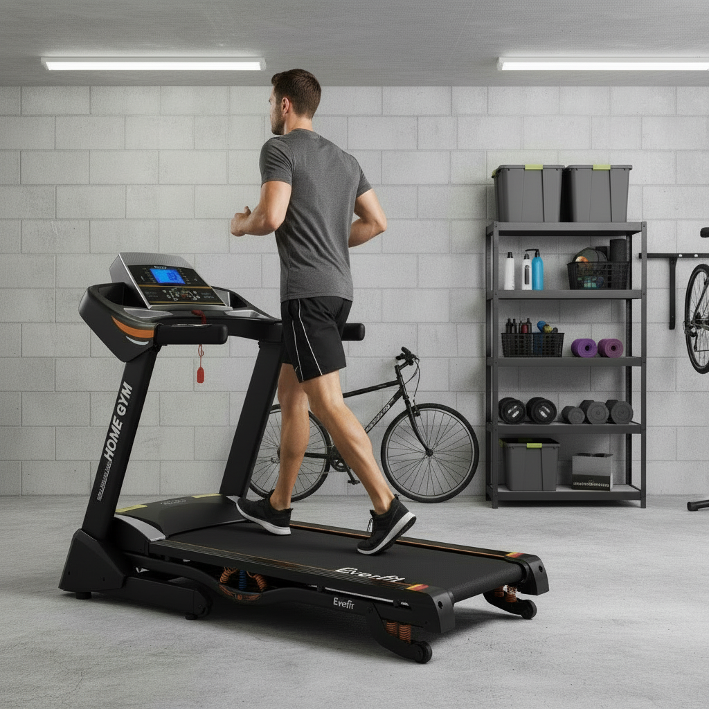 Treadmill Electric Auto Incline Home Gym Fitness Exercise Machine 480mm - Black