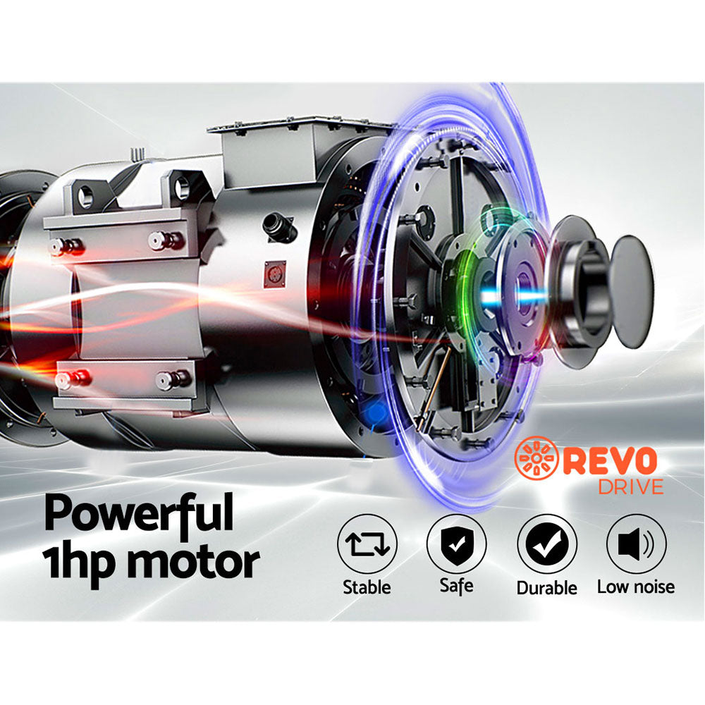 Treadmill Electric Home Gym Fitness Exercise Machine Foldable 370mm - Black