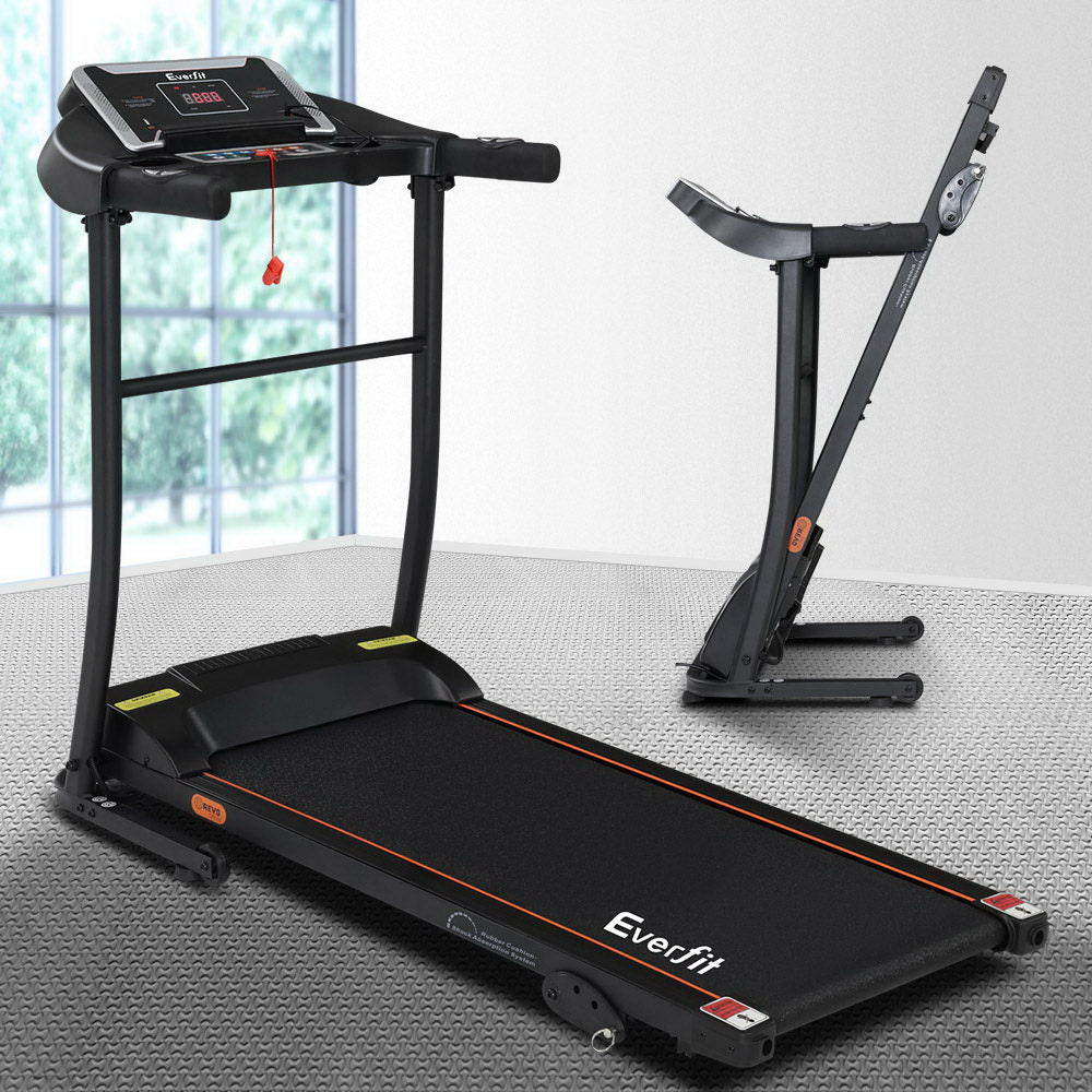 Treadmill Electric Home Gym Fitness Exercise Machine Incline 400mm - Black