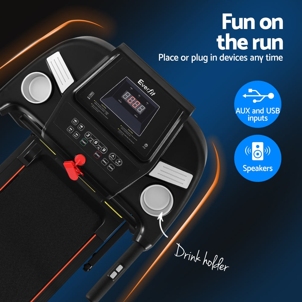 Treadmill Electric Home Gym Fitness Exercise Equipment Incline 400mm - Black