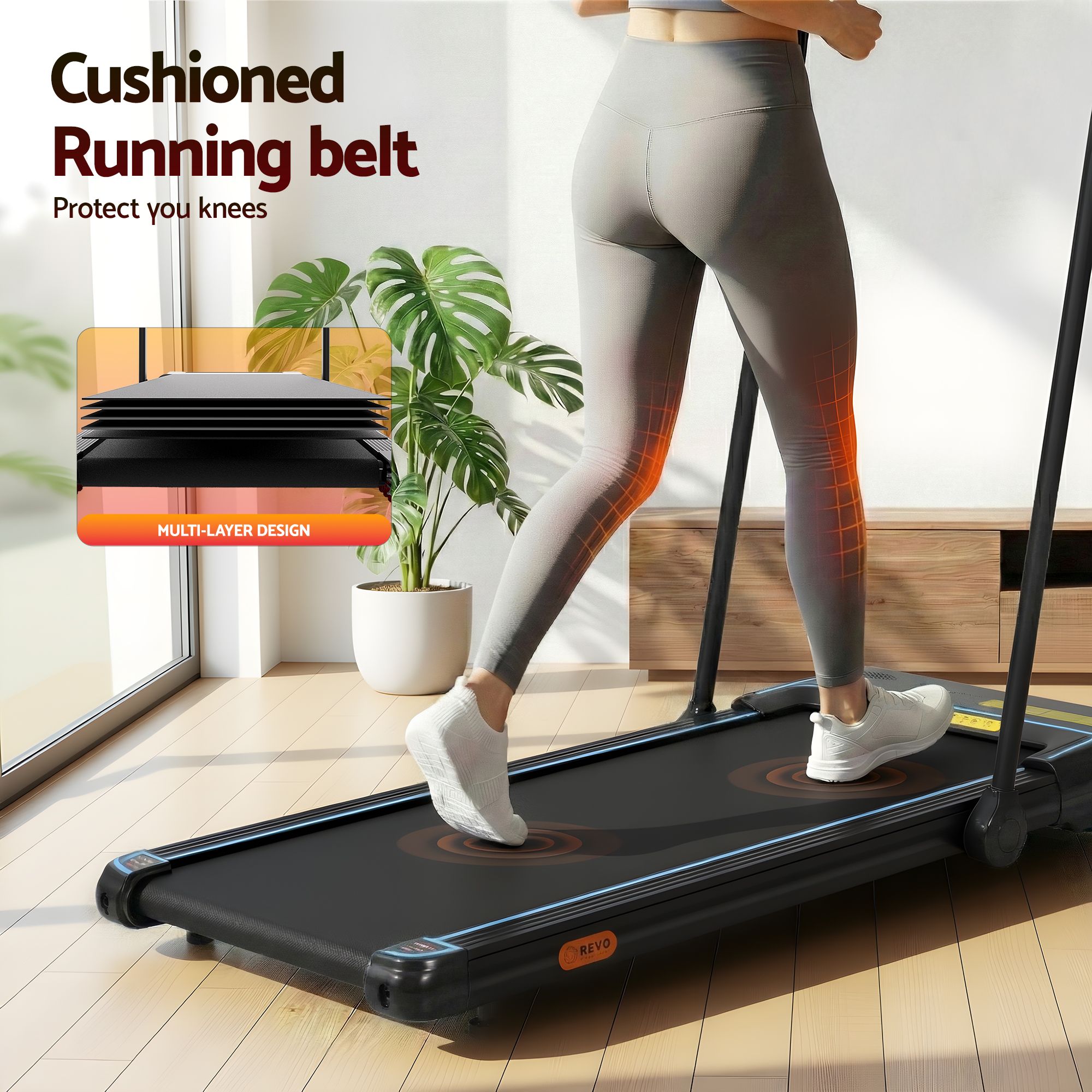 Treadmill Electric Walking Pad Under Desk Home Gym Fitness 420mm Remote
