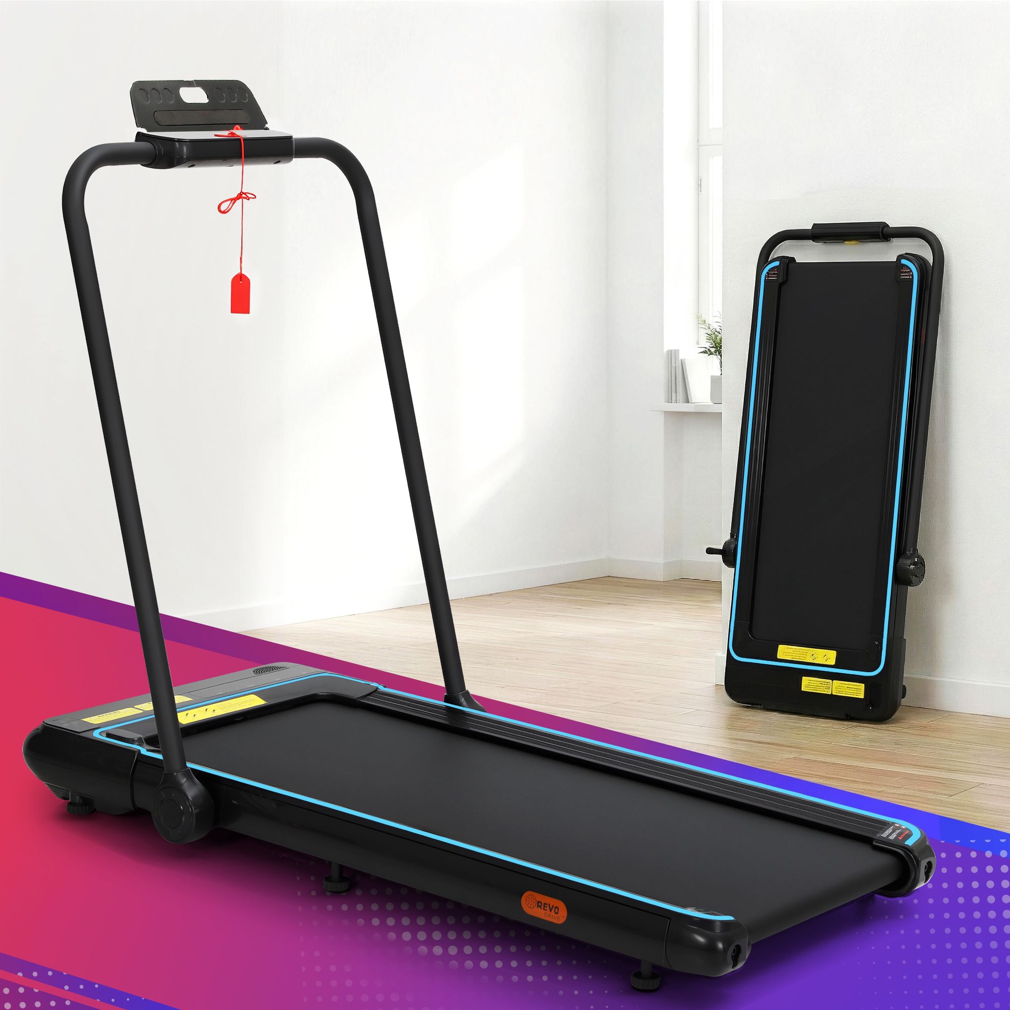 Treadmill Electric Walking Pad Under Desk Home Gym Fitness 420mm Remote