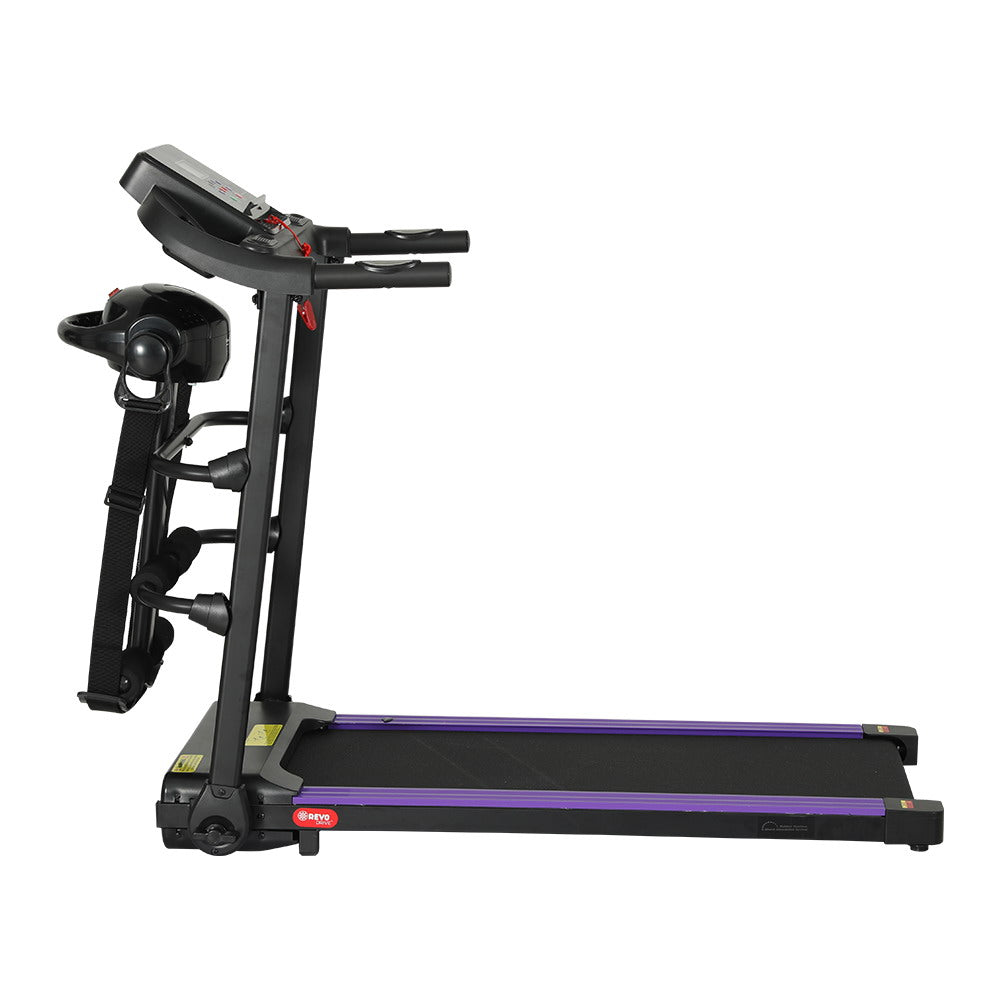 Treadmill Electric Home Gym Fitness Exercise Machine with Massager 400mm - Black