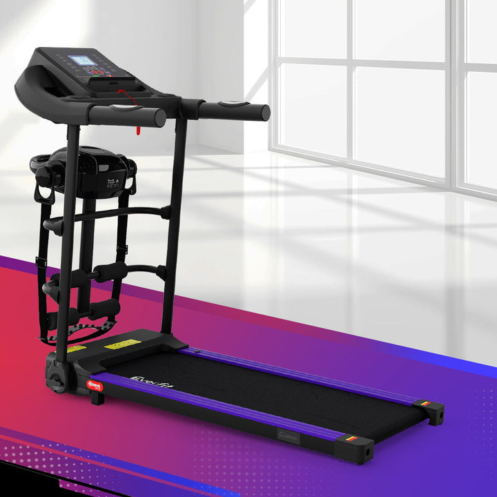 Treadmill Electric Home Gym Fitness Exercise Machine with Massager 400mm - Black