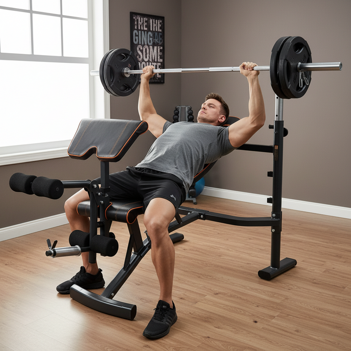 PROFLEX Weight Bench Workout Gym Press Adjustable Home Lifting Fitness Incline