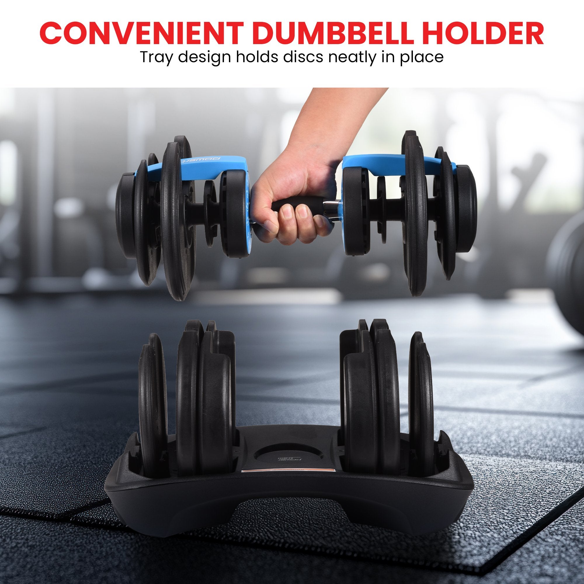 Powertrain 2x 24kg Adjustable Dumbbell Home Gym Set