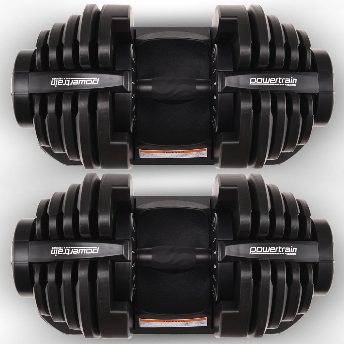 Powertrain 2 x 40kg Powertrain Adjustable Dumbbells Home Gym Set