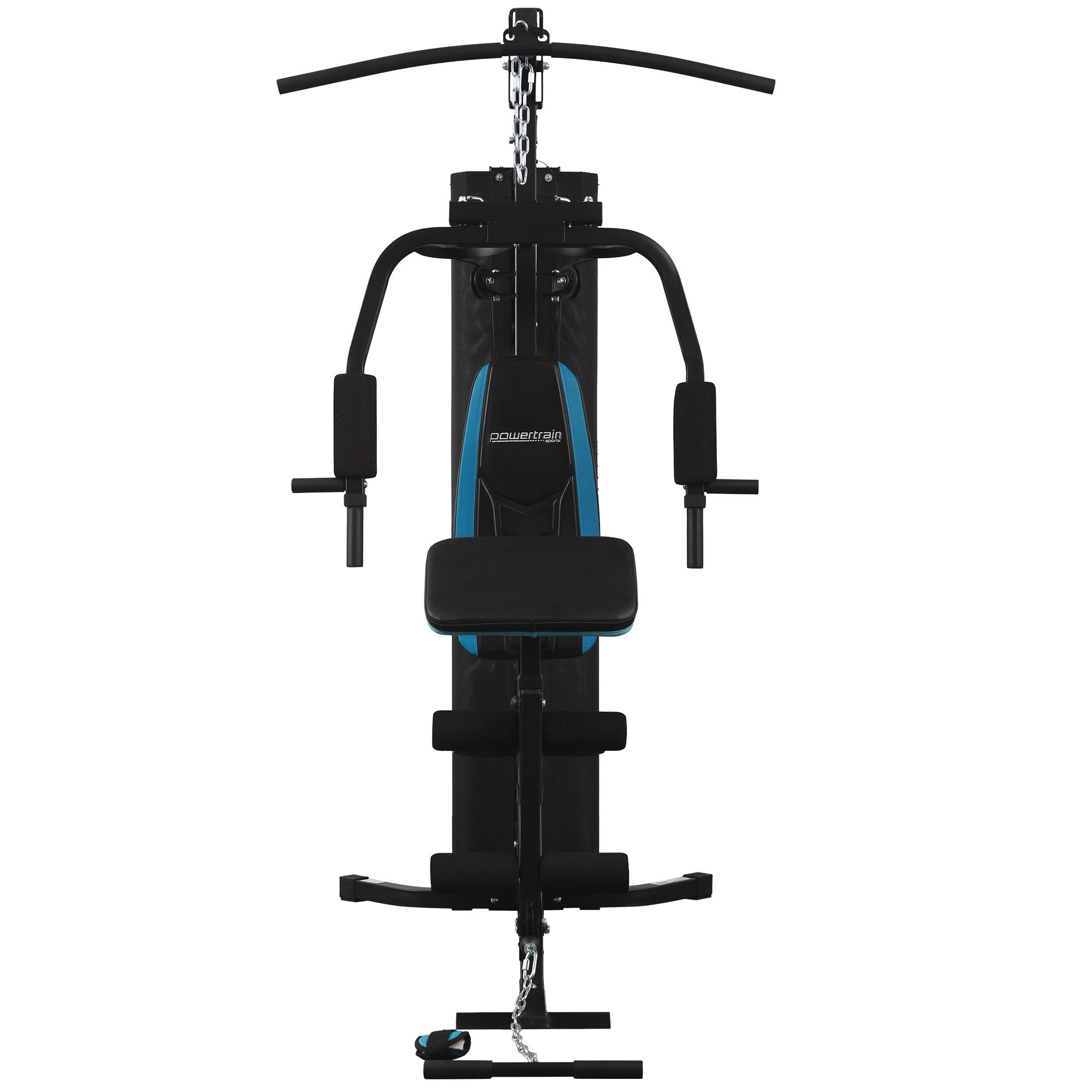 Powertrain JX-300 Multi Station Home Gym 44kg Weight Stack Cable Machine, Curl Pad Leg Extension and Pull-down Bar