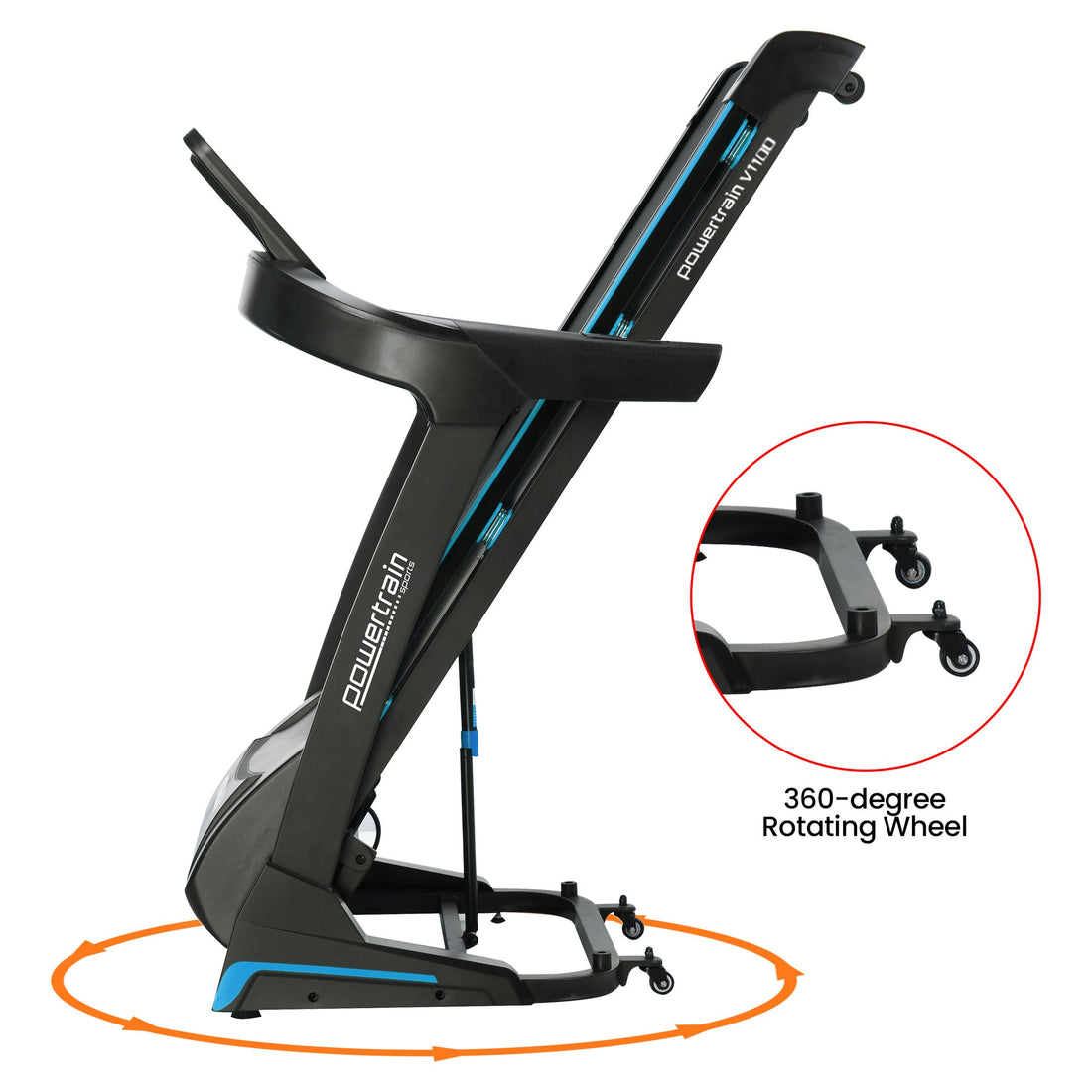 Powertrain V1100 Treadmill with Wifi Touch Screen & Incline