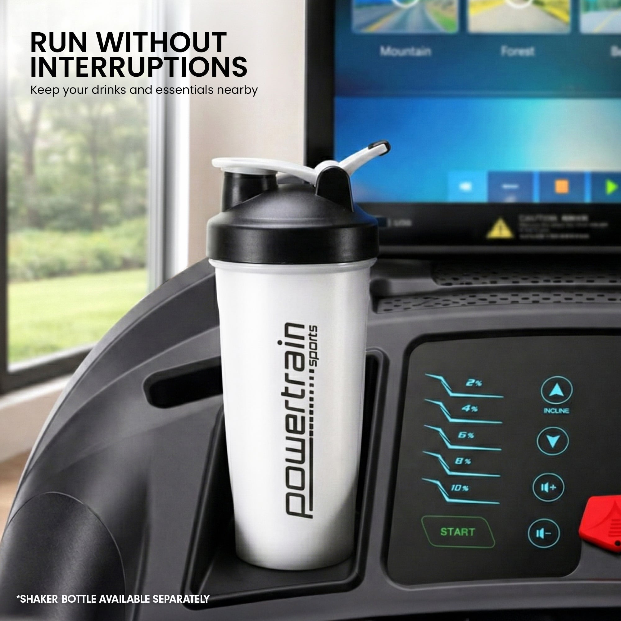 Powertrain V1100 Treadmill with Wifi Touch Screen & Incline