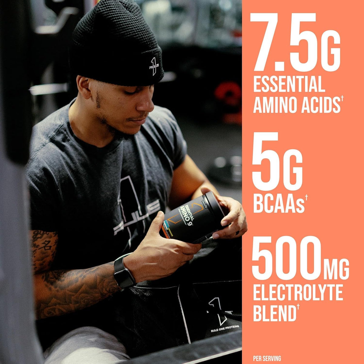 R1 Essential Amino 9 Recovery & Hydration Support Supplement 345 G, Pe ...