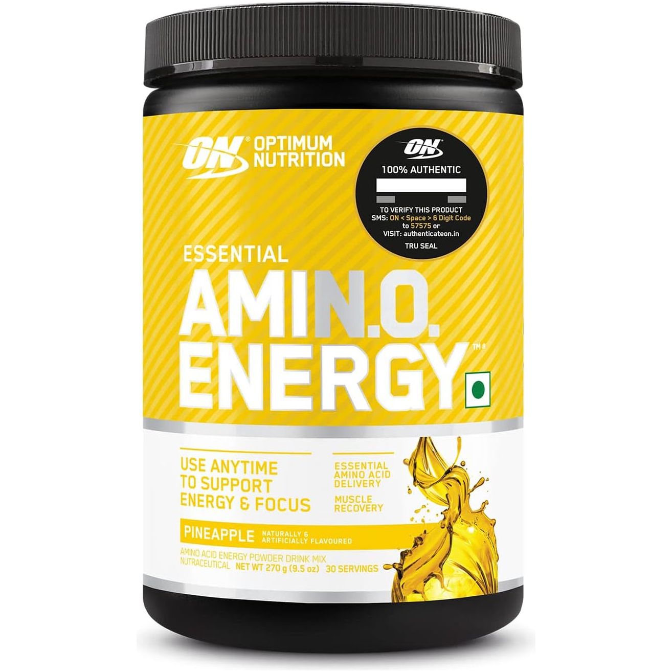 Amino Energy Powder, Blue Raspberry, 270G, 30 Servings