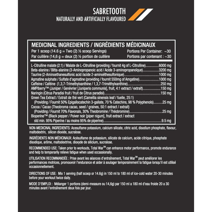 Total War Pre-Workout Powder - Orange Crush, Orange Crush 400 Grams