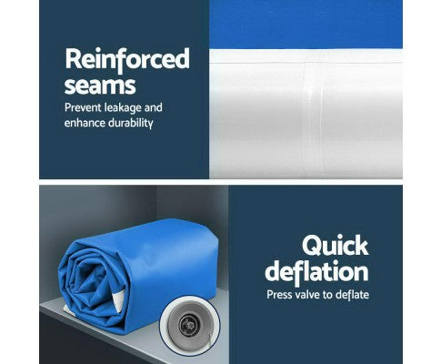 5mx1m Inflatable Air Track Mat 20cm Thick Gymnastic Tumbling Blue And White