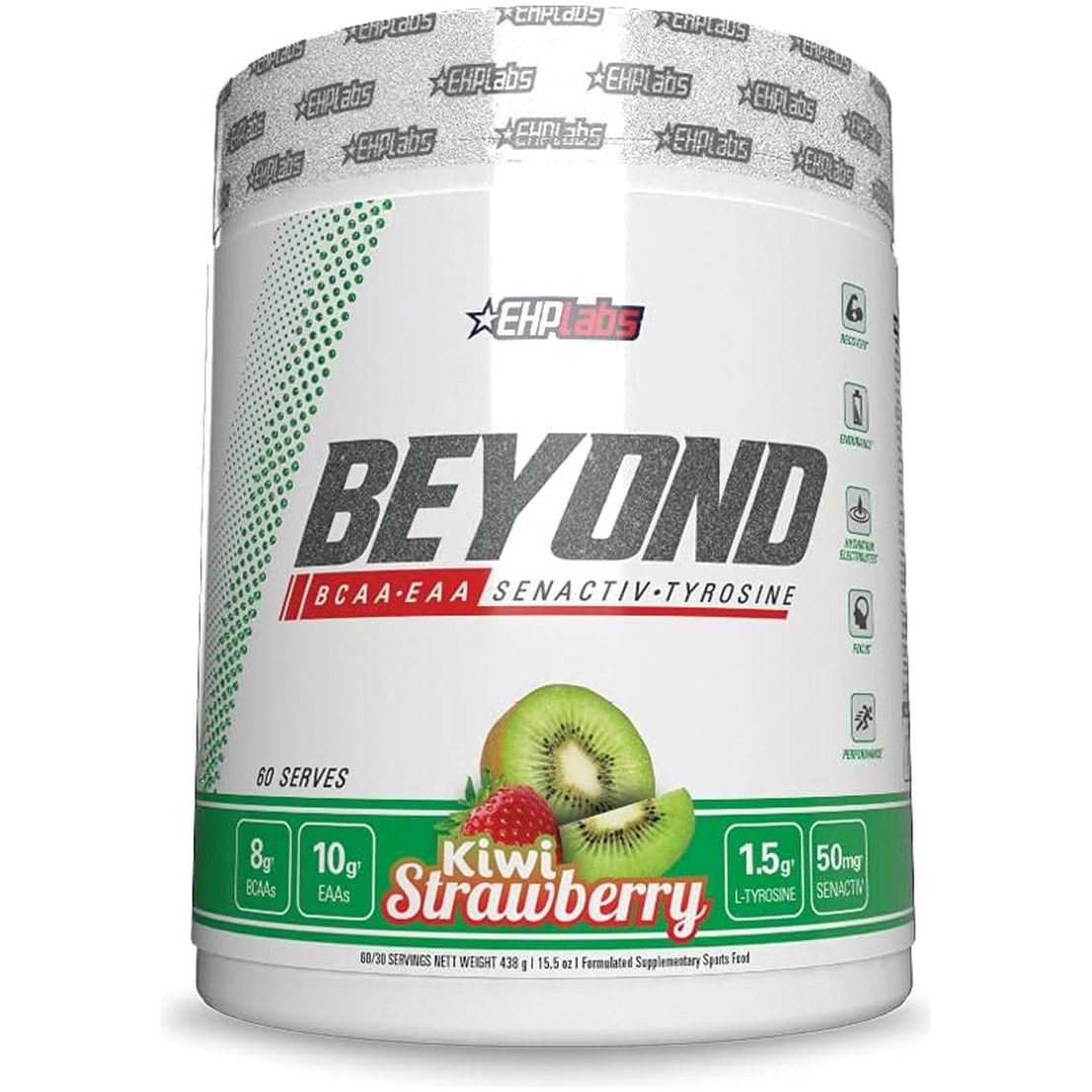 Beyond BCAA + EAA by Ehplabs - 10G of Essential Amino Acids, Assists with Muscle Endurance, Recovery & Fatigue (Peach Candy Rings)