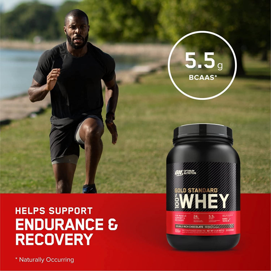 Gold Standard 100% Whey Protein Powder, Double Rich Chocolate, 4.54Kg