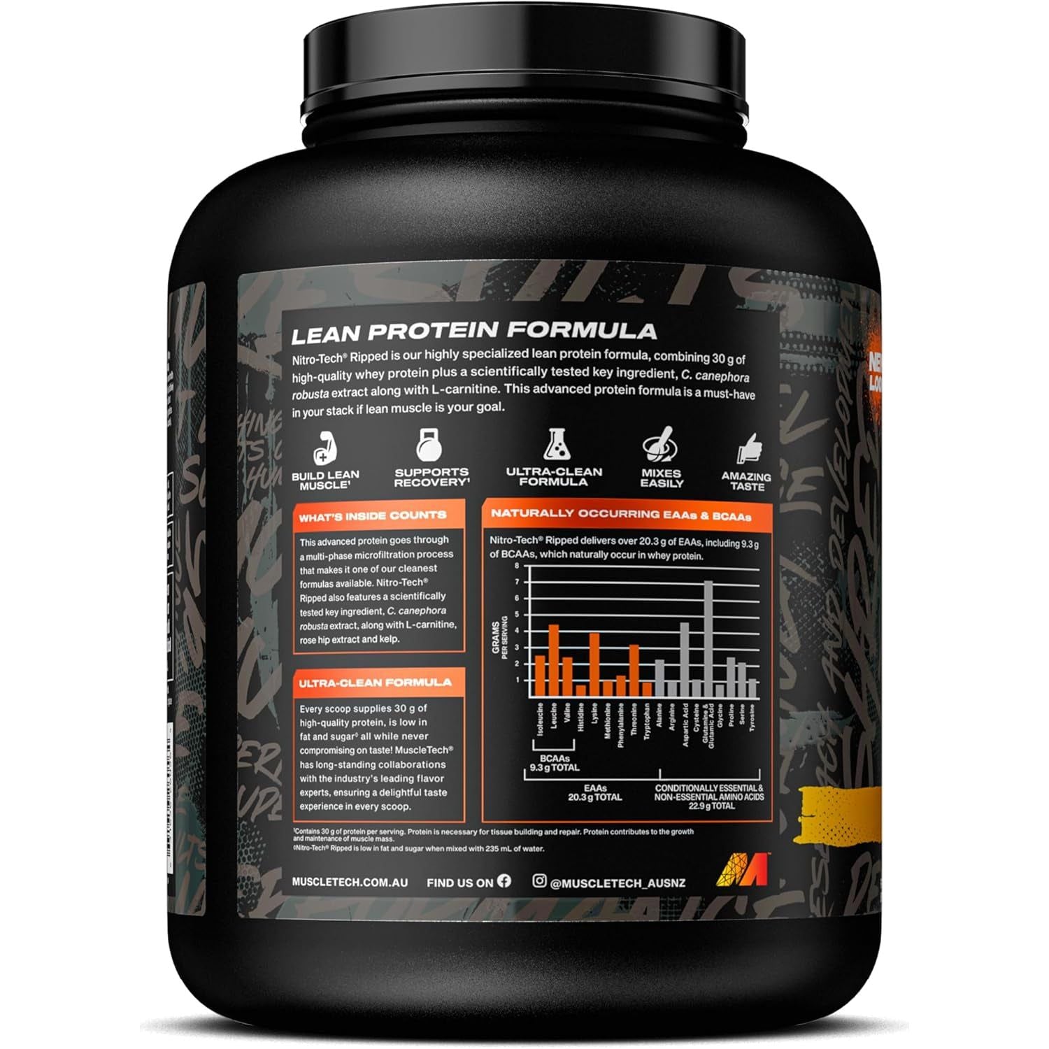 Nitro Tech Ripped Milk Chocolate Flavoured Protein Powder 1.81 Kg