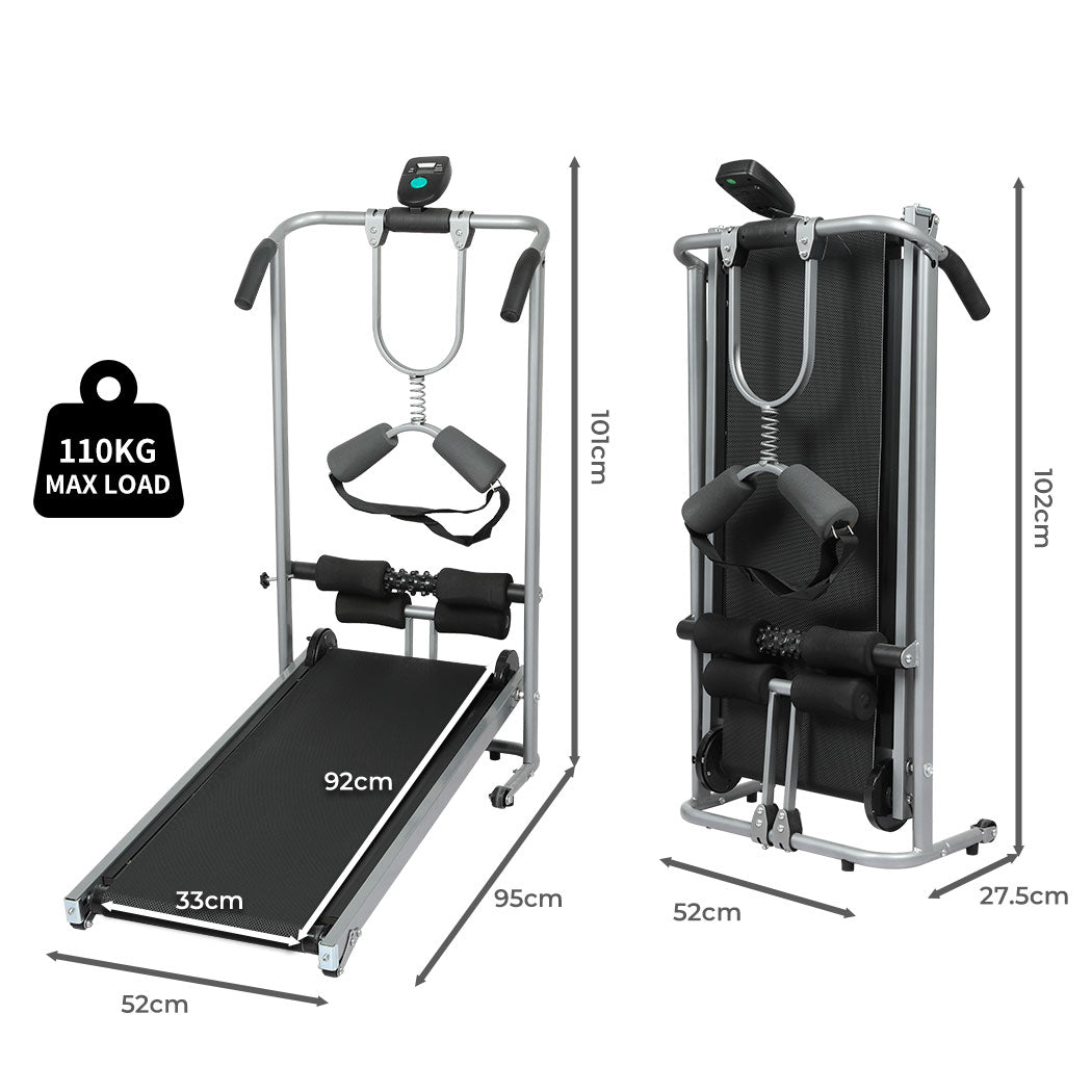 Manual Treadmill Mini Incline - Black – Fit N Fuel