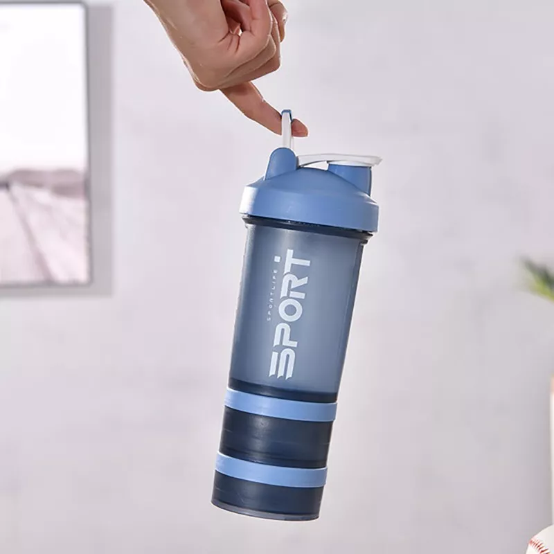 550ml Shaker Ball Sport Bottle Cup GYM Protein Supplement Drink Blender Mixer