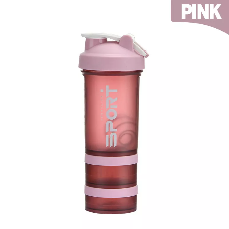 550ml Shaker Ball Sport Bottle Cup GYM Protein Supplement Drink Blender Mixer